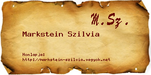 Markstein Szilvia névjegykártya
